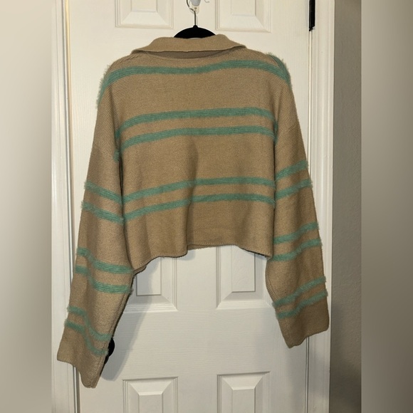 MABLE FUZZY CROP STRIPE SWEATER - Picture 5 of 11